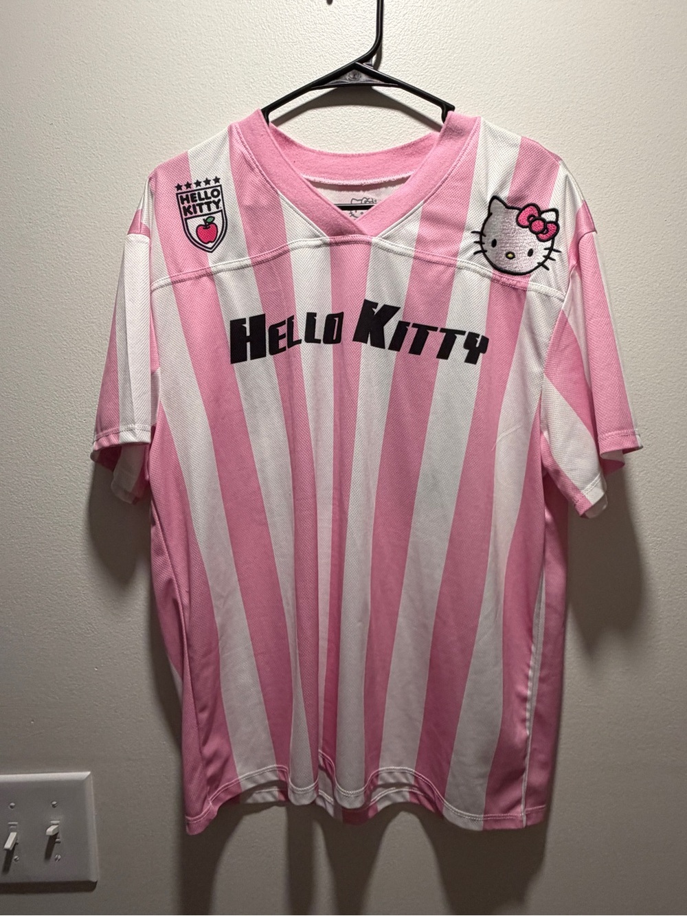 Hello Kitty Pink & White Striped Jersey